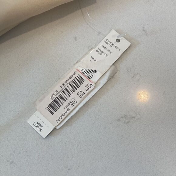 NEW Antonio Milani 100% Silk Empire waist Gold Cream Goddess Evening Gown size 2 - Picture 6 of 9